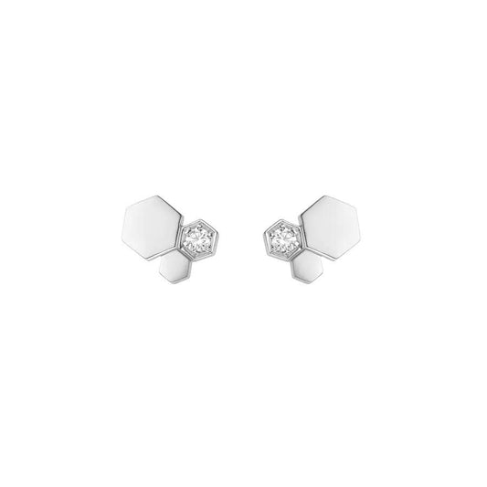 [⭐Miroze]BEE LOVE SILVER DIAMOND EARRINGS