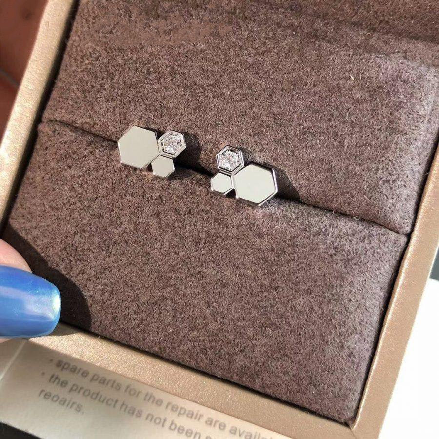 [⭐Miroze]BEE LOVE SILVER DIAMOND EARRINGS