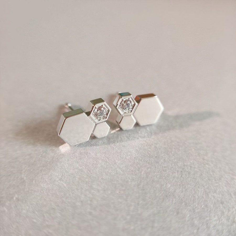 ⭐Miroze BEE LOVE SILVER DIAMOND EARRINGS
