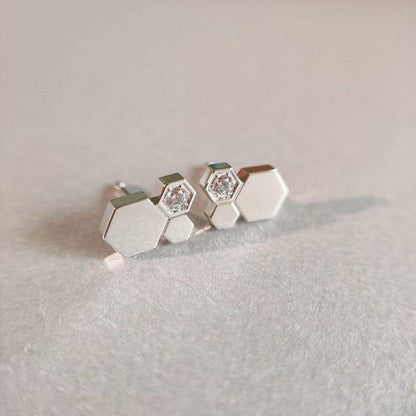 [⭐Miroze]BEE LOVE SILVER DIAMOND EARRINGS