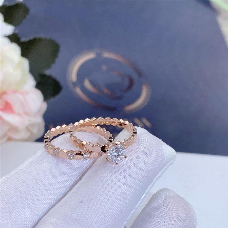 ⭐Miroze BEE LOVE RING PINK GOLD 1 DIAMOND
