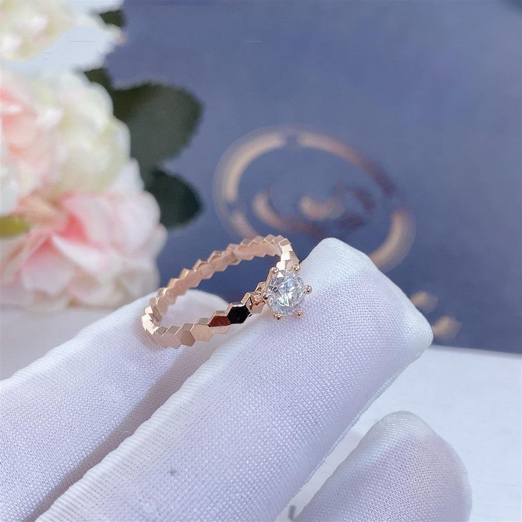⭐Miroze BEE LOVE RING PINK GOLD 1 DIAMOND