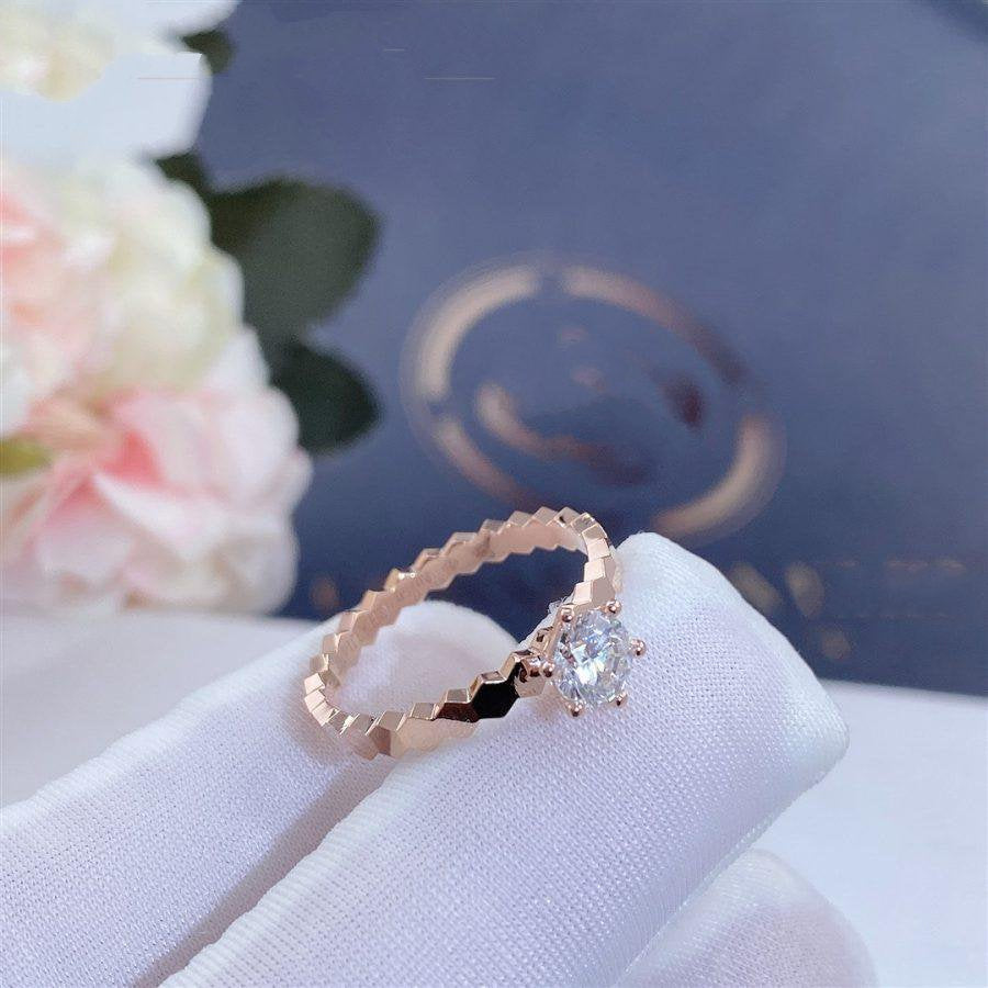 ⭐Miroze BEE LOVE RING PINK GOLD 1 DIAMOND
