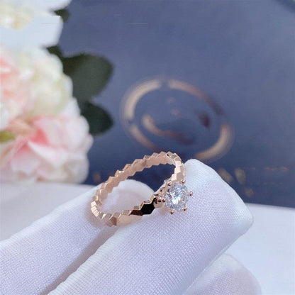 [⭐Miroze]BEE LOVE RING PINK GOLD 1 DIAMOND