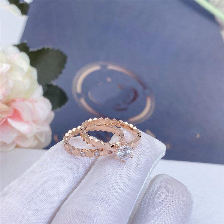 [⭐Miroze]BEE LOVE RING PINK GOLD 1 DIAMOND