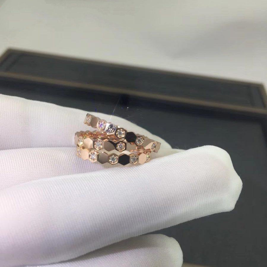 ⭐Miroze BEE LOVE RING PINK GOLD DIAMOND