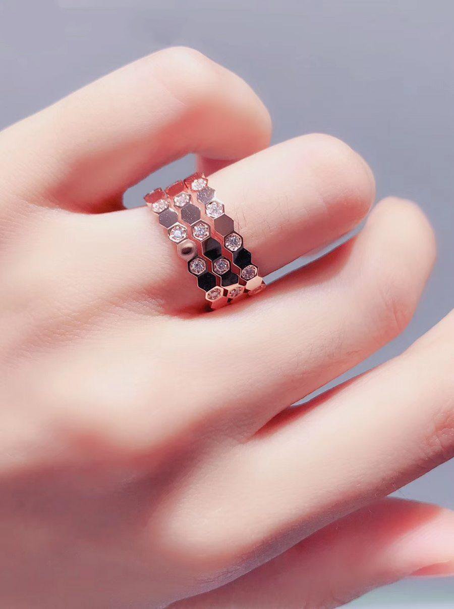⭐Miroze BEE LOVE RING PINK GOLD DIAMOND