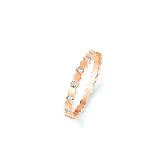 [⭐Miroze]BEE LOVE RING PINK GOLD DIAMOND