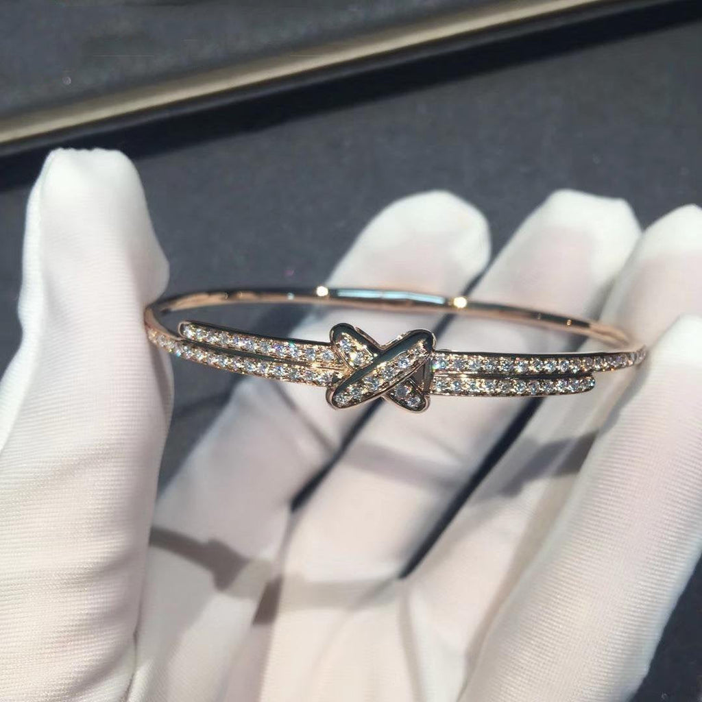 ⭐Miroze JEUX DE BRACELET DIAMONDS PINK GOLD