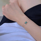 ⭐Miroze JEUX BRACELET MALACHITE PINK GOLD 1 DIAMOND