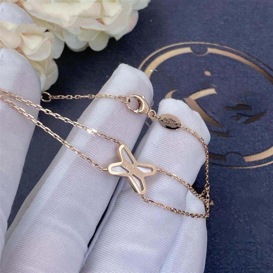 ⭐Miroze JEUX BRACELET WHITE MOP PINK GOLD 1 DIAMOND
