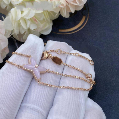 [⭐Miroze]JEUX BRACELET PINK MOP PINK GOLD 1 DIAMOND