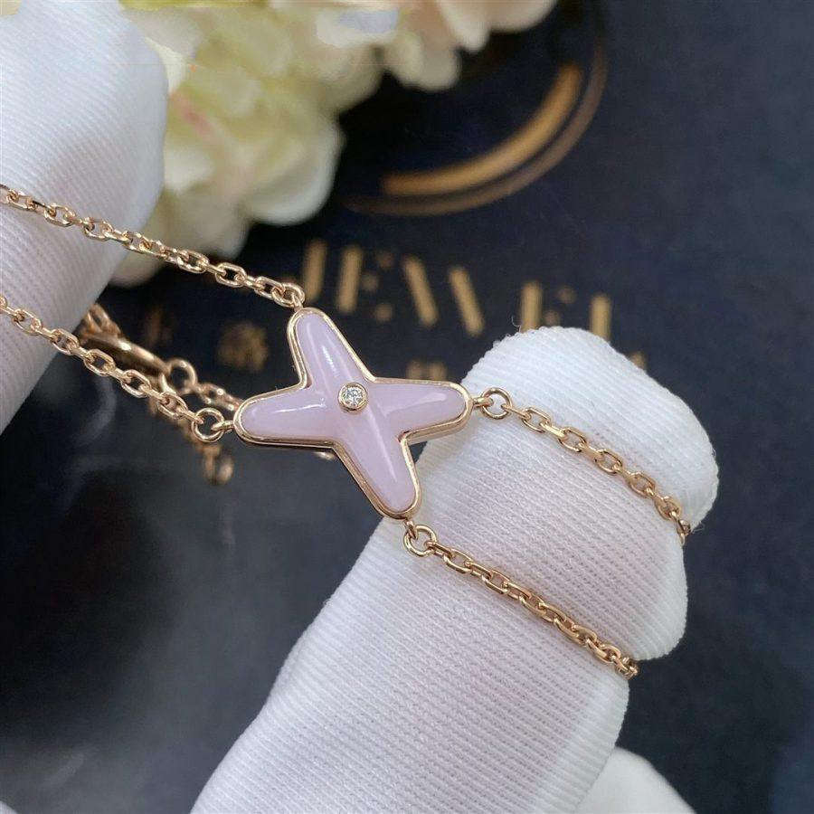 [⭐Miroze]JEUX BRACELET PINK MOP PINK GOLD 1 DIAMOND