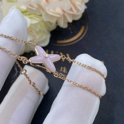 [⭐Miroze]JEUX BRACELET PINK MOP PINK GOLD 1 DIAMOND