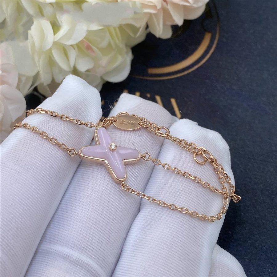 ⭐Miroze JEUX BRACELET PINK MOP PINK GOLD 1 DIAMOND