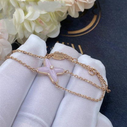 [⭐Miroze]JEUX BRACELET PINK MOP PINK GOLD 1 DIAMOND
