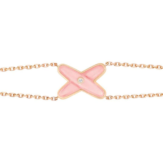 [⭐Miroze]JEUX BRACELET PINK MOP PINK GOLD 1 DIAMOND