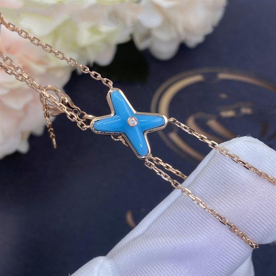 ⭐Miroze JEUX BRACELET TURQUOISE PINK GOLD 1 DIAMOND