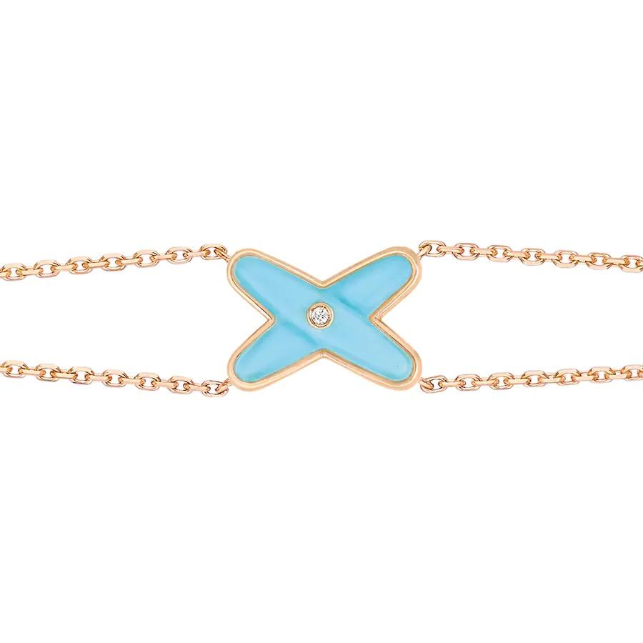 [⭐Miroze]JEUX ターコイズ ピンクゴールド ダイヤモンド ブレスレット