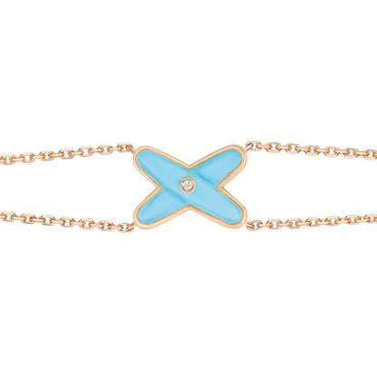 [⭐Miroze]JEUX ターコイズ ピンクゴールド ダイヤモンド ブレスレット