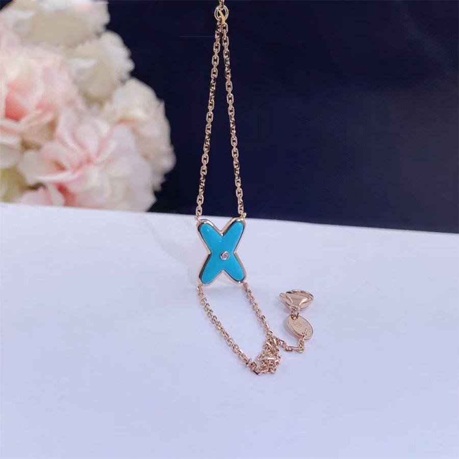 ⭐Miroze JEUX BRACELET TURQUOISE PINK GOLD 1 DIAMOND