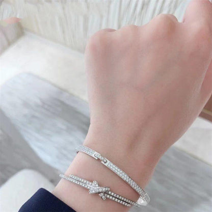 [⭐Miroze]JEUX DE BRACELET DIAMONDS SILVER