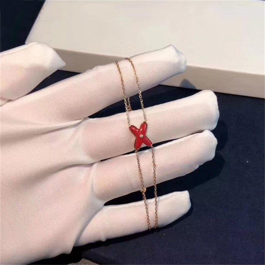 ⭐Miroze JEUX BRACELET CARNELIAN PINK GOLD 1 DIAMOND