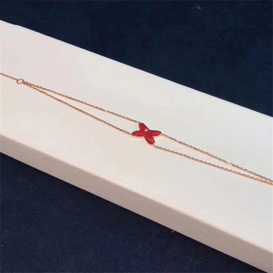 ⭐Miroze JEUX BRACELET CARNELIAN PINK GOLD 1 DIAMOND
