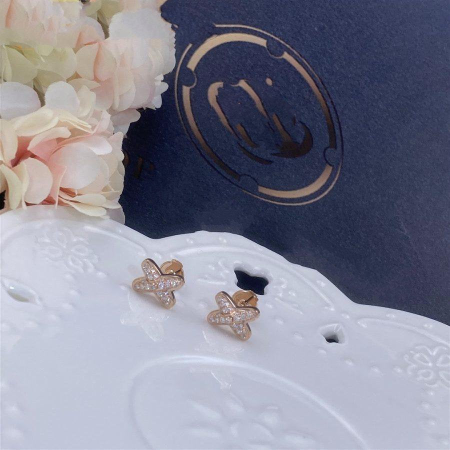 ⭐Miroze JEUX DE PINK GOLD DIAMOND EARRINGS