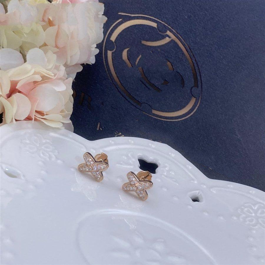 ⭐Miroze JEUX DE PINK GOLD DIAMOND EARRINGS