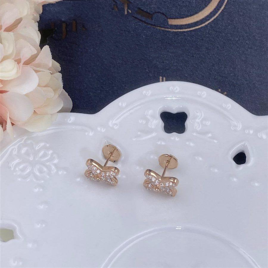 [⭐Miroze]JEUX DE PINK GOLD DIAMOND EARRINGS