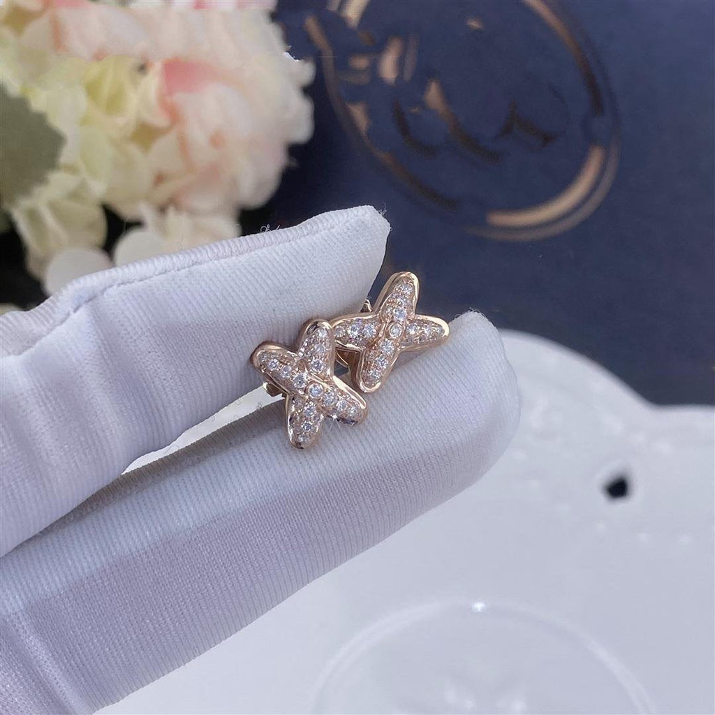 ⭐Miroze JEUX DE PINK GOLD DIAMOND EARRINGS