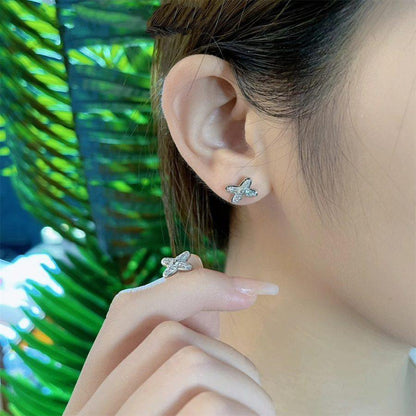 [⭐Miroze]JEUX DE SILVER DIAMOND EARRINGS