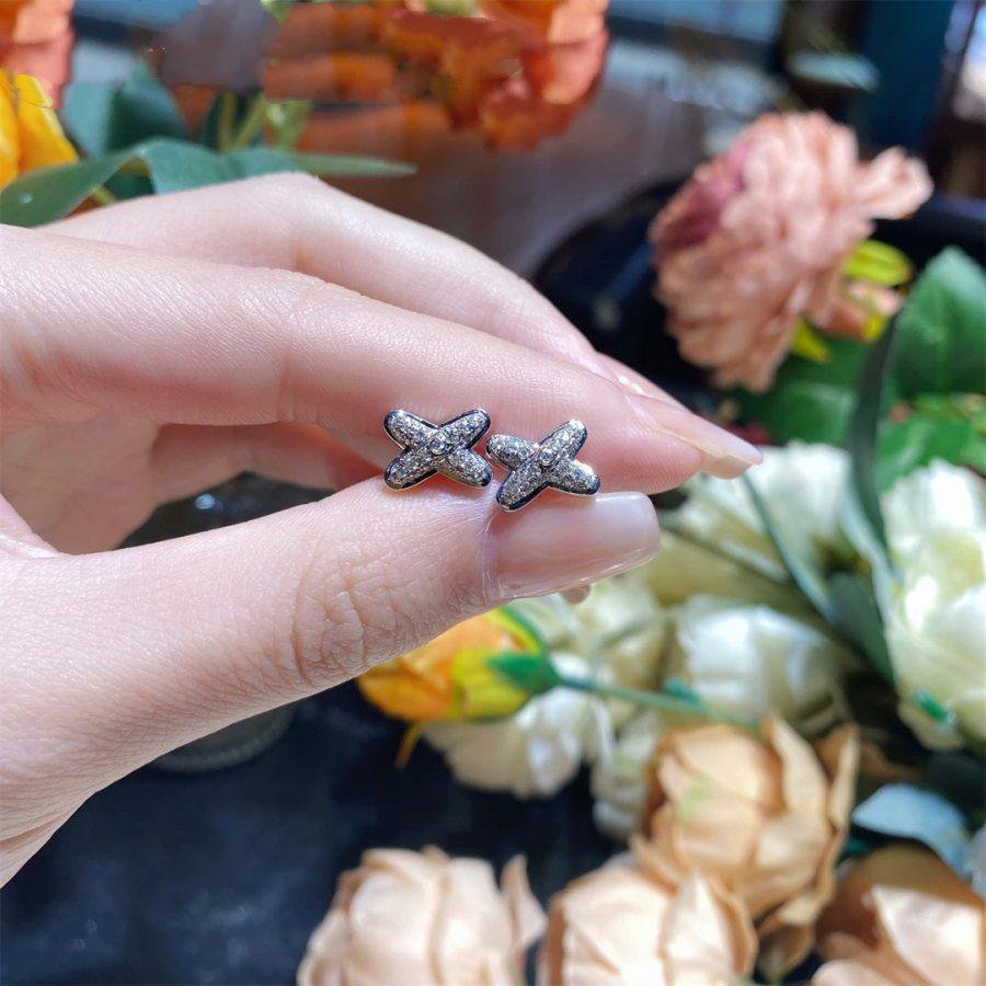 [⭐Miroze]JEUX DE SILVER DIAMOND EARRINGS