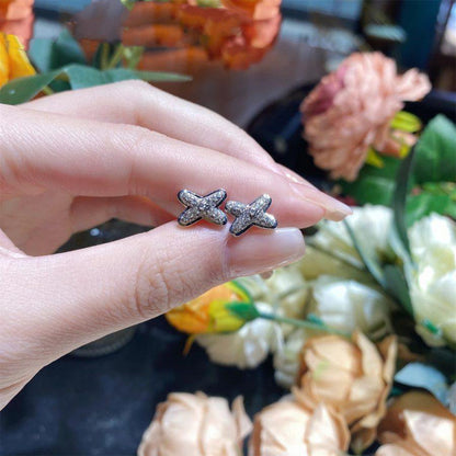 [⭐Miroze]JEUX DE SILVER DIAMOND EARRINGS