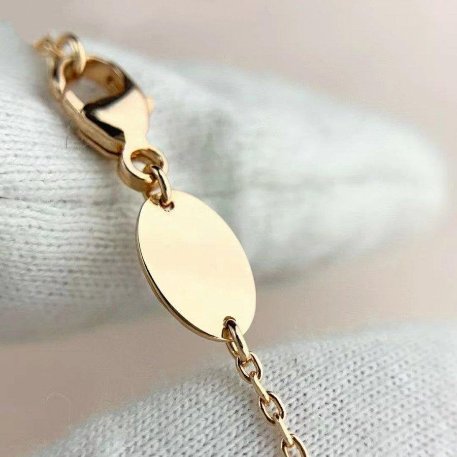 ⭐Miroze JEUX DE BRACELET MALACHITE PINK GOLD DIAMONDS