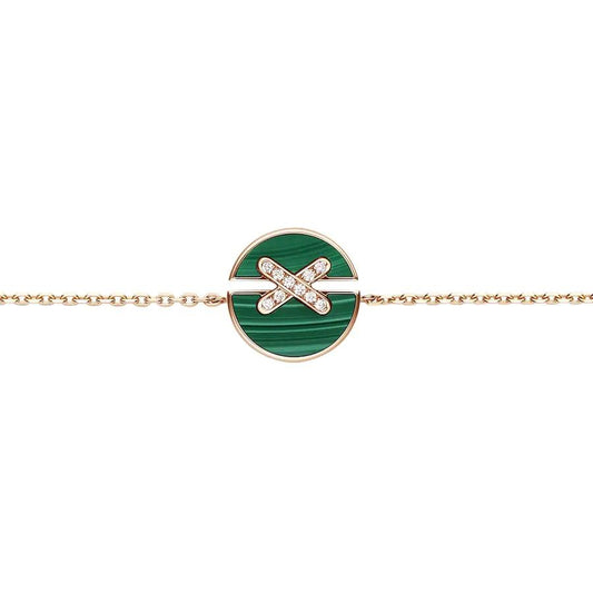 [⭐Miroze]JEUX DE BRACELET MALACHITE PINK GOLD DIAMONDS