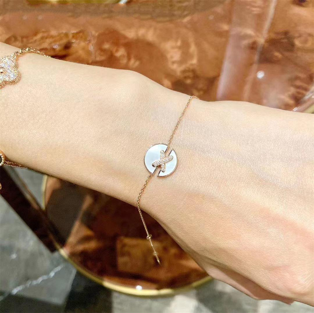 [⭐Miroze]JEUX DE BRACELET MOP PINK GOLD DIAMONDS