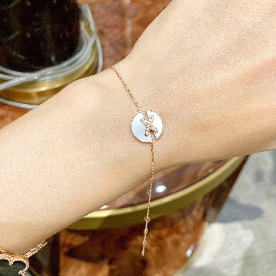 [⭐Miroze]JEUX DE BRACELET MOP PINK GOLD DIAMONDS