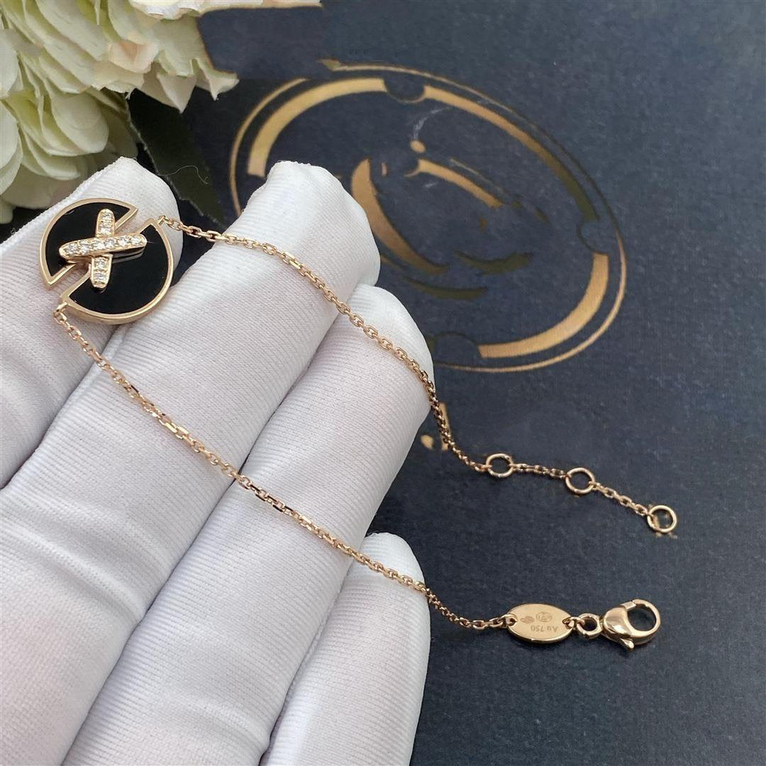 [⭐Miroze] JEUX DE BRACELET ONYX PINK GOLD DIAMOND