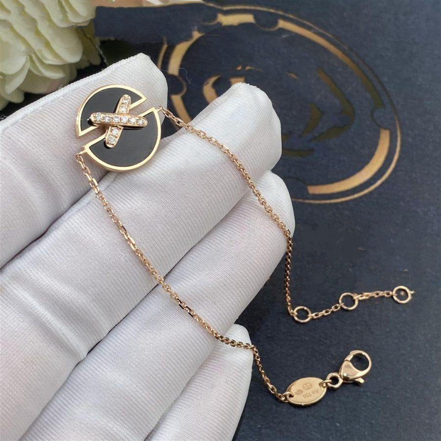 ⭐Miroze JEUX DE BRACELET ONYX PINK GOLD DIAMOND