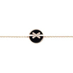⭐Miroze JEUX DE BRACELET ONYX PINK GOLD DIAMOND
