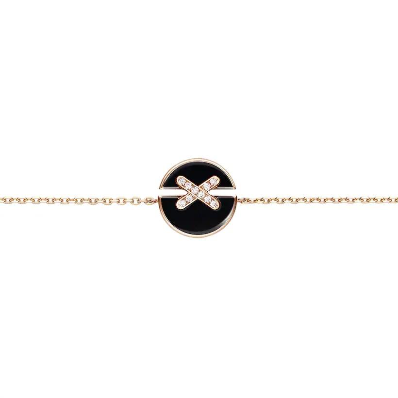 ⭐Miroze JEUX DE BRACELET ONYX PINK GOLD DIAMOND