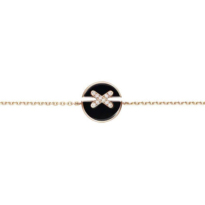 [⭐Miroze] JEUX DE BRACELET ONYX PINK GOLD DIAMOND