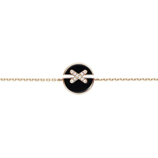 [⭐Miroze]JEUX DE BRACELET ONYX PINK GOLD DIAMOND