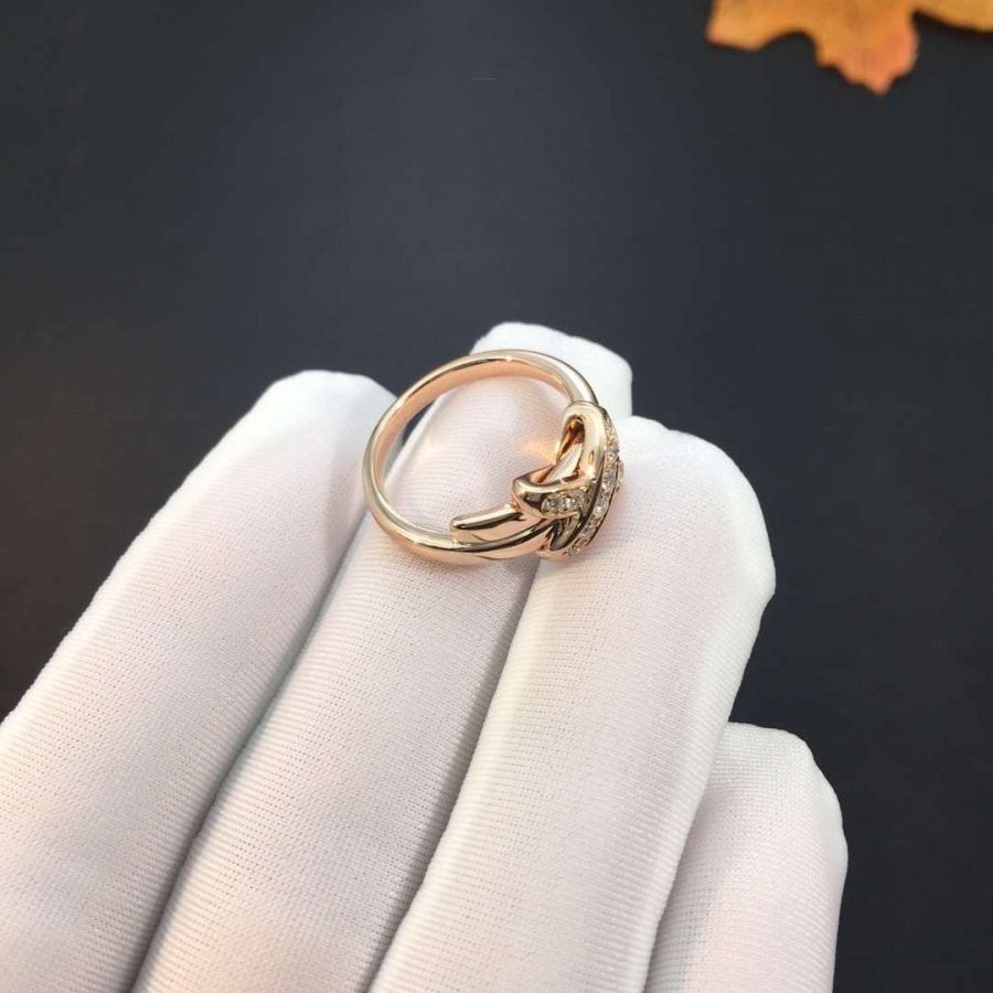 [⭐Miroze]JEUX DE PINK GOLD DIAMOND RING