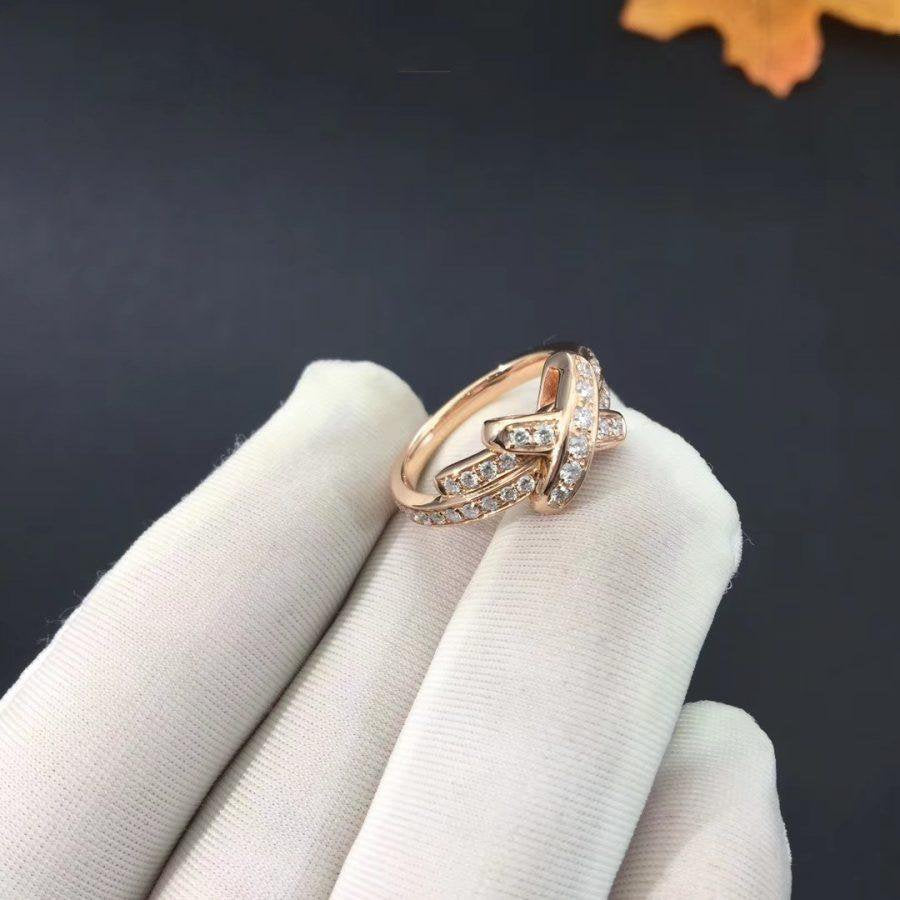[⭐Miroze]JEUX DE RING PINK GOLD DIAMOND