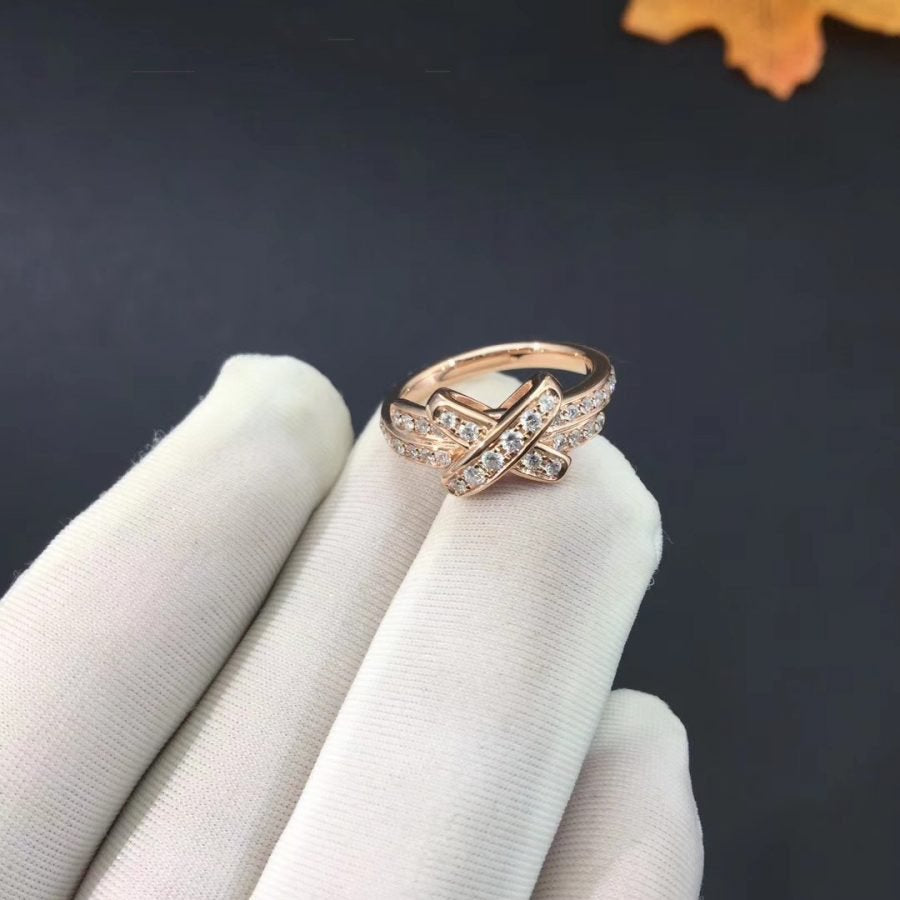 ⭐Miroze JEUX DE RING PINK GOLD DIAMOND