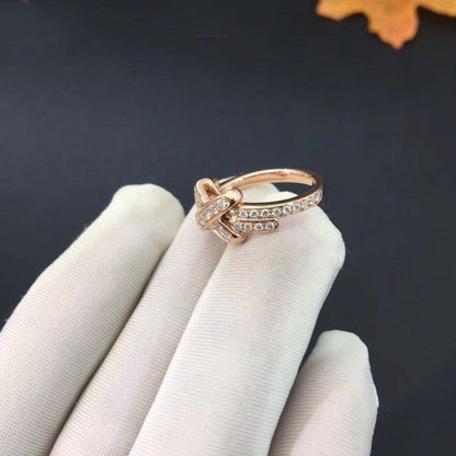 [⭐Miroze]JEUX DE RING PINK GOLD DIAMOND