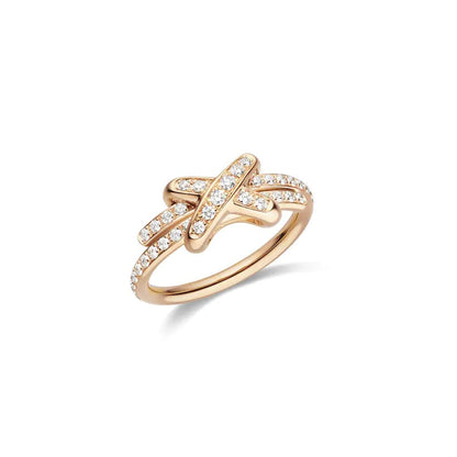 [⭐Miroze]JEUX DE RING PINK GOLD DIAMOND